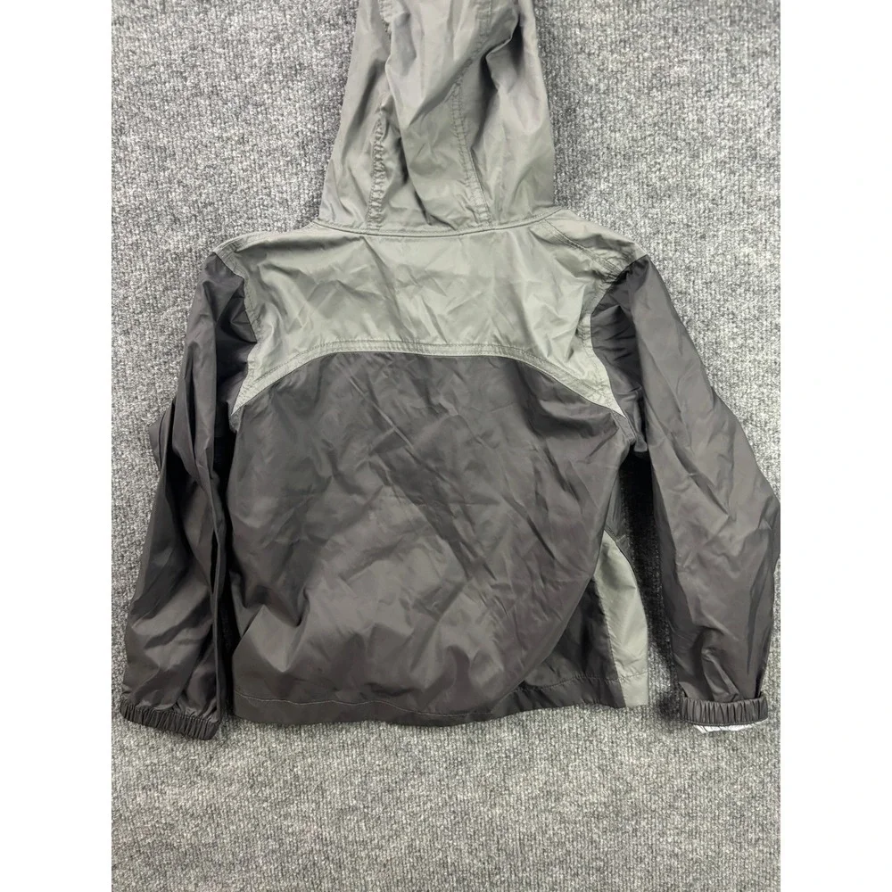 Columbia Windbreaker Jacket Kids XXS 4/5 Grey Full Zip Hooded Outdoor Coat